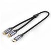 Кабель-разветвитель USB Type-C(M) 2xRCA(F), 1 м, Vention