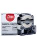 Кассета с лентой SAKURA C53S655008, 1.8 см x 8 м, черный на прозрачном