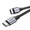 Кабель USB Type-C-USB Type-C, 2 м, черный/серый UGREEN US261