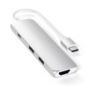 Док-станция Satechi Slim Aluminum Type-C Multi-Port Adapter with Type-C Charging Port для Apple, серебристый