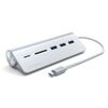 Док-станция Satechi Type-C Aluminum USB Hub & Micro/SD Card Reader для Apple, серебристый