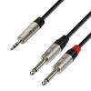 Кабель Jack 3.5mm(M) 2xJack 6.3mm(M), 3 м, Adam Hall