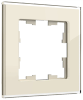 Рамка IEK BRITE стеклянные РУ-1-2-БрВа, 1-пост, ванильный