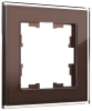 Рамка IEK BRITE стеклянные РУ-1-2-БрТБ, 1-пост, темная бронза