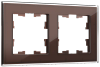 Рамка IEK BRITE стеклянные РУ-2-2-БрТБ, 2-поста, темная бронза