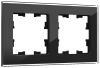 Рамка IEK BRITE стеклянные РУ-2-2-БрЧ, 2-поста, черный