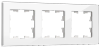 Рамка IEK BRITE стеклянные РУ-3-2-БрБ, 3-поста, белый