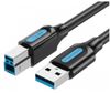 Кабель USB(Am)-USB(Bm), 1 м, черный, Vention