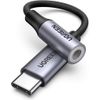 Кабель-переходник (адаптер) USB Type-C(M)-Jack 3.5mm(F), серый, UGREEN AV161 (80154)