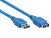 Кабель-удлинитель USB(Am)-USB(Af), 1 м, синий, AOpen