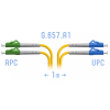 Патч-корд оптический SNR SNR-PC-LC/UPC-LC/APC-DPX-A-1m 1 м