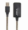 Кабель-удлинитель USB(Am)-USB(Af), 15 м, прозрачный/черный, Cablexpert