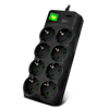 Сетевой фильтр SVEN SF-08E-16, 8-розеток, 5 м, черный