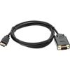 Кабель-переходник (адаптер) HDMI(19M)-VGA(15M), 1.8 м, VCOM (CG596-1.8M)