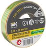 Изолента IEK, 150 мкм/1.9 см/25 м, желто-зеленая