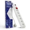 Сетевой фильтр TOKOV ELECTRIC, 5-розеток, 3 м, белый