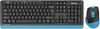 Клавиатура + мышь A4Tech Fstyler FG1035, USB, черный/синий