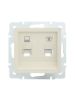 Розетка RJ-45+RJ-12 скрытый монтаж, 1 модуль, Lezard Vesna