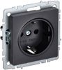 Розетка IEK BR-R14-16-K02, однопостовая, черный