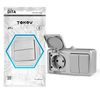 Розетка TOKOV ELECTRIC Dita, однопостовая, серый