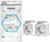 Розетка TOKOV ELECTRIC Dita, 2-х постовая, белый