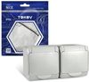 Розетка TOKOV ELECTRIC Nix, 2-х постовая, серый