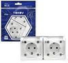 Розетка TOKOV ELECTRIC Nix, 2-х постовая, белый