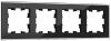 Рамка IEK BRITE BR-M42-G-K02, 4-поста, черный