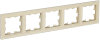 Рамка IEK BRITE BR-M52-K10, 5-постов, бежевый