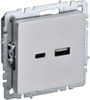 Розетка IEK Brite РЮ11-1-БрА (BR-U22-018-K47)