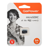 Карта памяти microSDXC GoPower 64Gb Class 10 UHS-I U3