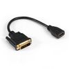 Кабель-переходник (адаптер) DVI-D(25M)-HDMI(19F), 20 см, Exegate EX-CC-HDMIF-DVIM-0.15