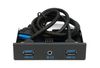 Фронтальная панель 3.5" Gembird FP3.5-USB3-2A-HDA FP3.5-USB3-2A-HDA