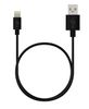 Кабель USB-Lightning 8-pin, 1 м, черный, Maxvi MC-03