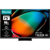 Телевизор 75" Hisense 75U8KQ, 3840x2160, черный