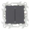 Выключатель Simon 2420398-038, 2кл., графит