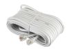 Патч-корд удлинитель Netko телефонный, 15 м, RJ11-RJ11, белый (TEC-15M-W-PB)