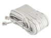 Патч-корд удлинитель Netko телефонный, 20 м, RJ11-RJ11, белый (TEC-20M-W-PB)