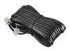 Патч-корд удлинитель Netko телефонный, 10 м, RJ11-RJ11, черный (TEC-10M-B-PB)
