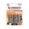 Аккумулятор SONNEN, AA, HR06, 2.7 А·ч, 6 шт