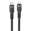 Кабель USB Type-C-Lightning 8-pin, 1.2 м, черный, HOCO U110 (6931474770547)