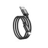 Кабель USB-Lightning 8-pin, 1 м, черный, HOCO Wind X89