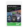 Карта памяти microSDXC EXPLOYD 64Gb Class 10 UHS-I U3 (EX64GCSDXC10-U3-V30)