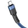 Кабель USB-USB Type-C, 1.2 м, синий, HOCO U110
