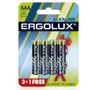 Батарея Ergolux AAA (LR03), 1.5V, 4 шт