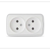 Розетка Союз 0024, 2-х постовая, белый