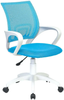 Кресло офисное Бюрократ CH W 696, белый/голубой
