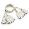 Кабель Cablexpert CC-140-6-N, RS-232(25F+9F)-RS-232(25F+9F), 1.8 м, белый