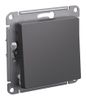 Переключатель Systeme Electric AtlasDesign, 1кл., базальт