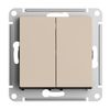 Переключатель Systeme Electric, 2кл., песочный